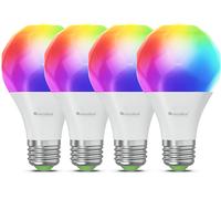 Nanoleaf Lampadine LED Smart E27, RGB WiFi, compatibili con Alexa/Google Home, 9W dimmerabili, 2700K-6500K, Matter e Bluetooth, Necesito un centro, telecomando incluso, confezione da 4