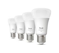 Philips Hue LED A60 (Confezione da 4), Lampadine smart con luce bianca calda E27, Luci smart da 6 W e 810 lumen, Lampadine intelligenti compatibili con Alexa, Google Assistant e Apple Home