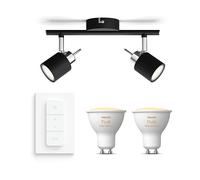 LAMPADINA SMART PHILIPS HUE Meranti Lampada da soffitto con 2 faretti LED GU10, 710 lumen, dimmer
