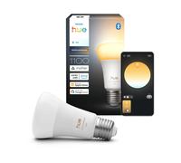 Philips Hue Lampada Smart LED A60, white amb., E27 Base, 8,1 W, spettro compl. 1.200 K-20.000 K, 1.100 lumen, int. regolabile, compatibile Alexa, Google Assistant e Apple Home, conf. da 1