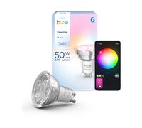 Philips Hue Essential Faretto spot Smart LED GU10, White and color ambiance, 4,7 W, 2.200 K-6.500 K, 345 lumen, intensità regolabile, compatibile con Alexa, Google Assistant e Apple Home, conf. da 1