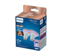 LAMPADINA SMART PHILIPS WFB 50W GU10 VETRO 922-65 RGB 2PF/6, Wi-Fi, Bluetooth, comp. Alexa, Dimmerabile, 345 lm