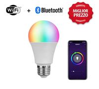 Lampadina Smart WiFi E27 11W 1050lm RGB Alexa e Home - Potenza 120W Equivalente