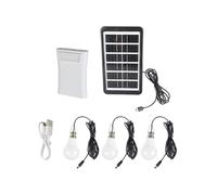 Lampadina Solare A LED da 15W 4800mAh con 3 Teste, Luce Solare per Interni Ed Esterni, Lampada di Emergenza A Sospensione, Alimentata A Luce Solare.