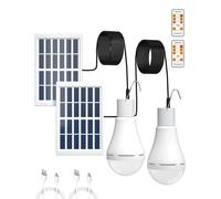 Lampadina Solare Esterno con Pannello Luci di Lavoro USB Lampada a Ricaricabile