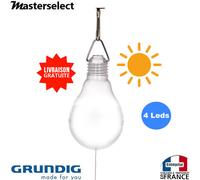 Lampadina Solare Lampada Ricaricabile A Sole A Appendere per Campeggio, Tenda