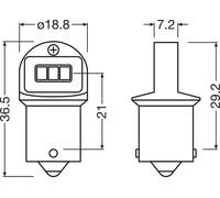Osram Lampadina LED LEDriving SL R10W 6000K Retrofit solo uso fuoristrada Doppio blister (2 lampade)