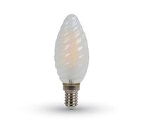 Lampadina Tortiglione led 6W a filamento smerigliata E14 luce CALDA 2700K