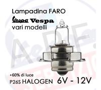LAMPADINA VESPA P26S per vari modelli - 6v e 12v a scelta nel menu a tendina
