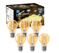 LAMPADINA VINTAGE EDISON LED E27 8W EQUIVALENTE 57W LUCE CALDA BIANCO CALDO