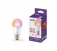 Lampadina WiZ Smart LED A60, bianco Regolabile e a colori, attacco E27, equivalente 100 W, 2.200-6.500 K, 1.521 lumen, int. regolabile, compatibile con Alexa,Google Assistant e Apple HomeKit,conf.da 1