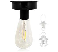Lampadine a LED a energia solare, impermeabili, 7 cm, di ricambio, con lampadina a LED bianco caldo, per esterni
