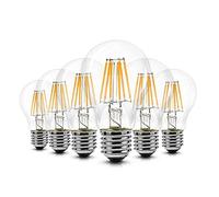 Lampadine a LED E27 6 W Dimmerabili, Filamento Luce Bianca Calda, Angolo di Irradiazione 360° 680 Lumen 2700 K