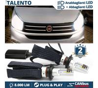 Lampadine a LED H4 per FIAT Talento Luci Anabbaglianti + Abbaglianti CANbus 6500