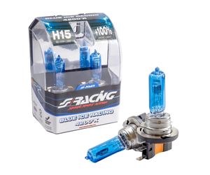 LAMPADINE ALOGENE H15 BLUE ICE RACING 2 PEZZI 700 LM 4200°K 55-15W 12V