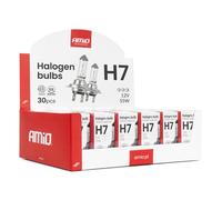 Lampadine alogene H7 AMIO 12V 55W filtro UV 30 pezzi