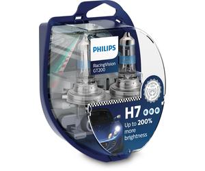 Lampadine Auto H7 RacingVision GT200 Set 2 Pezzi, Fari Auto +200% Luminosità