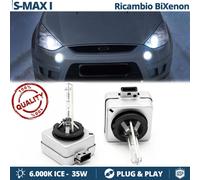 Lampadine BIXENON PER Ford S-Max 1 RICAMBIO Bianco GHIACCIO Luci 35W 6000K HID