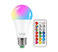 Lampadine Colorate LED E27 10W RGBW Dimmerabile Cambia Colore Lampadina,con 21 Chiave Telecomando,Funzione di Memoria Dual,12 scelte di colore,per Casa, Party, Bar, Discoteca