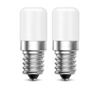 lampadine da frigorifero LED E14 2W ZSZT (15W alogena lampadina equivalente) Bianco Fredda 6000K, per mappamondo, macchina da cucire, confezione da 2 unità