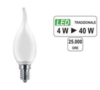 LAMPADINE LAMPADINA LED 'CENTURY' SATEN COLPO DI VENTO 4 W - E14