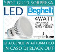 Lampadine led beghelli Lampada EMERGENZA Spot GU10 Luce calda e Luce Naturale