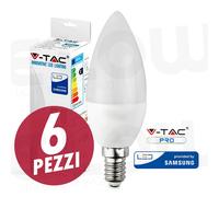 LAMPADINE LED E14 E27 2,9 3,7W 4,5W 5,5W 7W 9W V-TAC SAMSUNG CANDELA GLOBO OLIVA [EEK: A+]