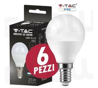 LAMPADINE LED E14 E27 2,9 3,7W 4,5W 5,5W 7W 9W V-TAC SAMSUNG CANDELA GLOBO OLIVA [EEK: A+]