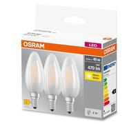 OSR 405807581937 - LED-lampada Base E14, 4 W, 470 lm, 2700 K, filamento, 3er Pack