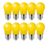 Lampadine LED E27, Giallo,300LM,Lampadina LED a Globo A50 Attacco E27, 3W equivalenti 30W, per Esterni, Patio, Feste, Natale,Nozze,confezione da 10 pezzi