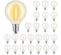 LAMPADINE LED G40 ESTERNE DC 24V 25 PEZZI SOSTITUZIONE 0.3W LUCE CALDA DECORATIV