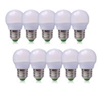 Lampadine LED Globetto 3W Luce Calda Set 10 Pezzi Copertura Bianco Latte