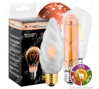 LAMPADINE LED V-Tac E27 2W a 11W Lampada Filament Vintage Retr? Filamento Opale