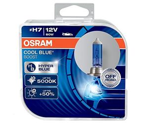 Lampadine OSRAM H7 12V 80W PX26d COOL BLUE BOOST 5000K HYPERBLUE 62210CBB-HCB duobox (2 unità)