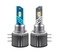 Lampadine per Fari A LED H15, 2 Pezzi Super Bright 30000LM Canbus CSP Lampadina A LED H15 per Auto Faro Abbagliante DRL Luce di Marcia Diurna Lampada Automatica 12V 6000K Bianco