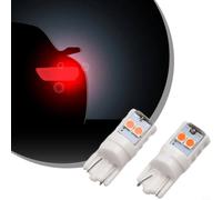 Lampadine Wedge T10 194 LED Shock Resistant | Luce bianca intensa, ideale per parcheggio, lettura, per targa, compatibile 12V, per facile montaggio(Red)