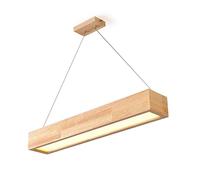 Lampadini del lampadario Aiughting lampadari a LEDE LED Minimalisti appesi S, a soffitto in Legno Massiccio Rettangolare da 16 W Luci a Sospensione Creative Decoration