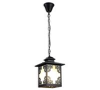 Lampadino di vetro a pioggia di pioggia per esterni nordici Lampadina a soffitto impermeabile di villa esterna del padiglione lampada sospesa E27 Luce Luminaire Luminaire Luminaire/Black/26 * 18cm/Br