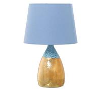 LÁMPARA CERÁMICA DORADO/AZUL+52705,1XE27,MAX.60W,CABLE:125C °25X38CM, BASE:°13,5X26,5CM