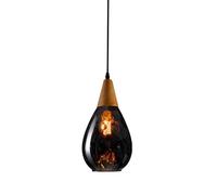 Lámpara colgante Moderna de Cristal martillado, lámpara de techo con cúpula en Forma de lágrima para comedor, cocina, Isla, casquillo E27