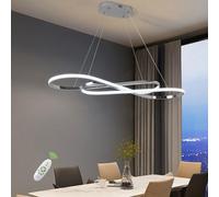 Lámpara de Araña Moderna, Lámpara Colgante LED Moderna para Lámpara de Isla de Cocina Sobre Mesa, Lámparas de Araña Modernas Regulables para Comedor, Artefacto de Iluminación con Control Remoto