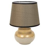 Lampara de mesa de ceramica oro
