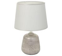 Lampara de mesa de ceramica plata