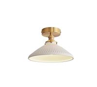 Lámpara de techo empotrada de cerámica Blanca lechosa, Estilo japonés, Ideal para interiores Como pasillos, balcones, entradas, vestíbulos, escaleras, lofts y restaurantes.