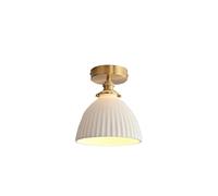 Lámpara de techo empotrada de cerámica Blanca lechosa, Estilo japonés, Ideal para interiores Como pasillos, balcones, entradas, vestíbulos, escaleras, lofts y restaurantes.