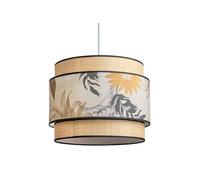 LAMPARA PANTALLA ESTAMPADO/RATTAN E27/ 220240V