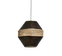 LAMPARA RATTAN NEGRA/NATURAL E27/ 220240V