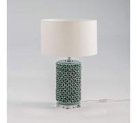 LAMPARA SOBREMESA 17X17X45 CERAMICA VERDE SIN PANTALLA