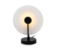 LAMPARA SOBREMESA 25X13X32 MARMOL BLANCO/METAL NEGRO MATE