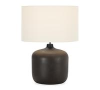 LAMPARA SOBREMESA 33X33X45 METAL MADERA QUEMADA/SIN PANTALLA